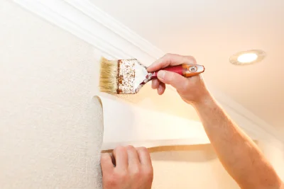 Pose de papier peint à Blandas — revêtements muraux et toiles de verre
